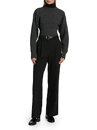 Randi Boiled Stretch Wool Top