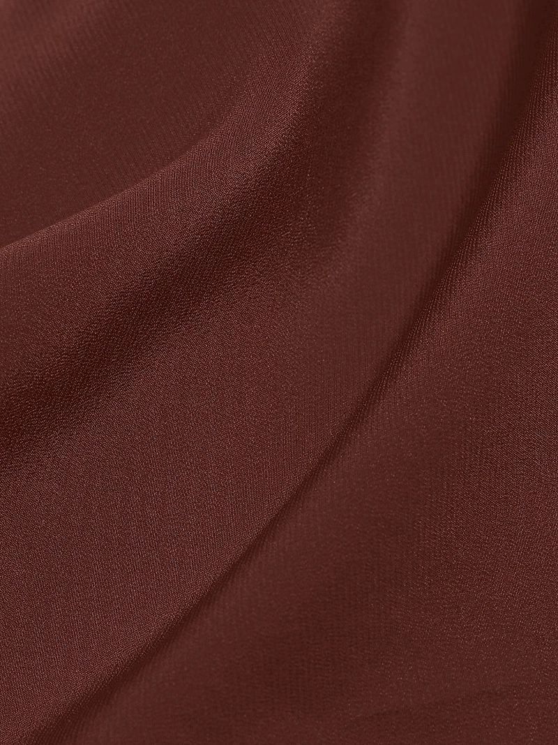 Tasa Stretch Silk-Blend Draped Maxi Dress