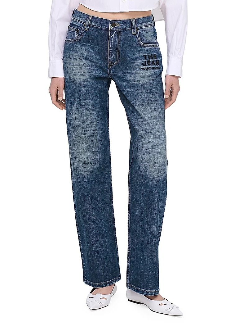 The Jean Mid-Rise Straigh-Leg Jeans