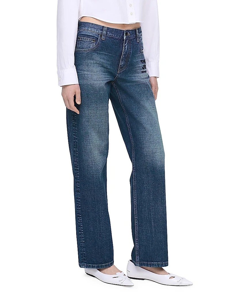 The Jean Mid-Rise Straigh-Leg Jeans