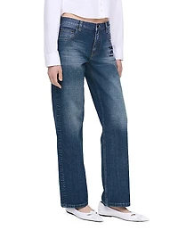 The Jean Mid-Rise Straigh-Leg Jeans