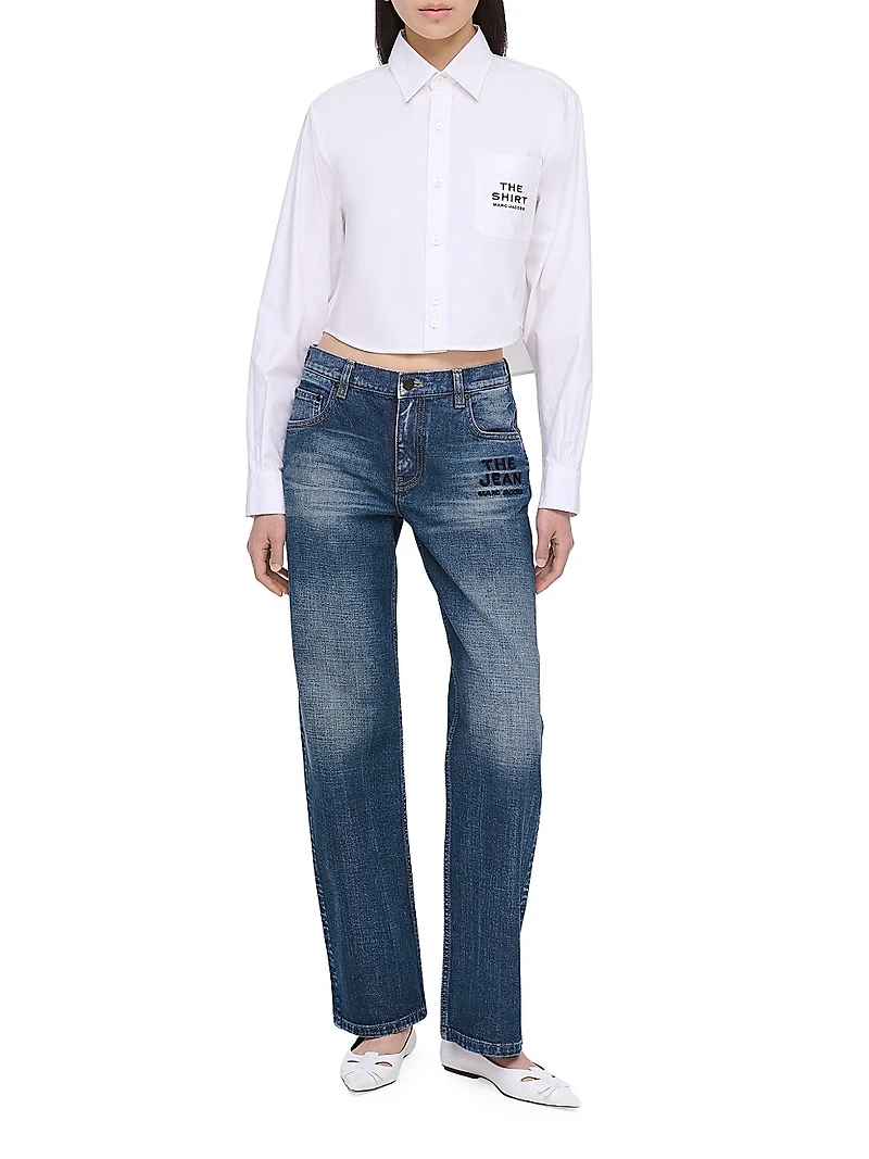The Jean Mid-Rise Straigh-Leg Jeans