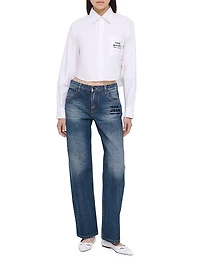 The Jean Mid-Rise Straigh-Leg Jeans