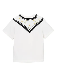 Scarf Print Cotton T-Shirt