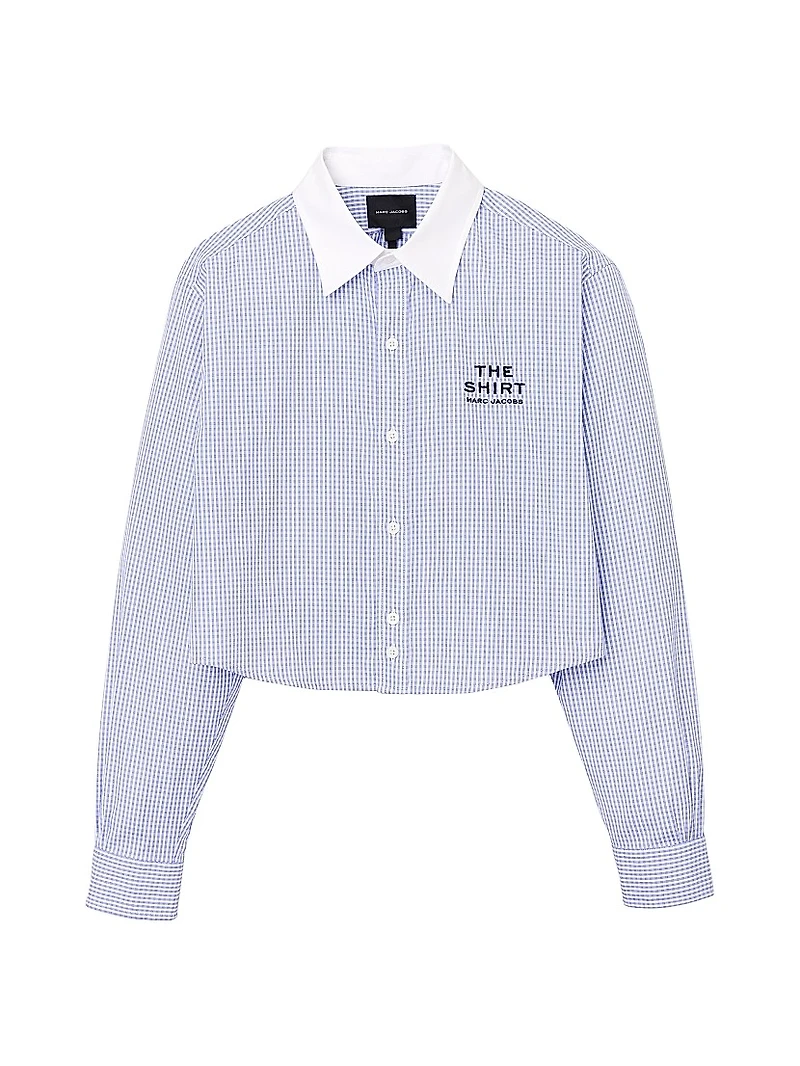 The Cropped Plaid Cotton Shirt