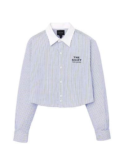 The Cropped Plaid Cotton Shirt