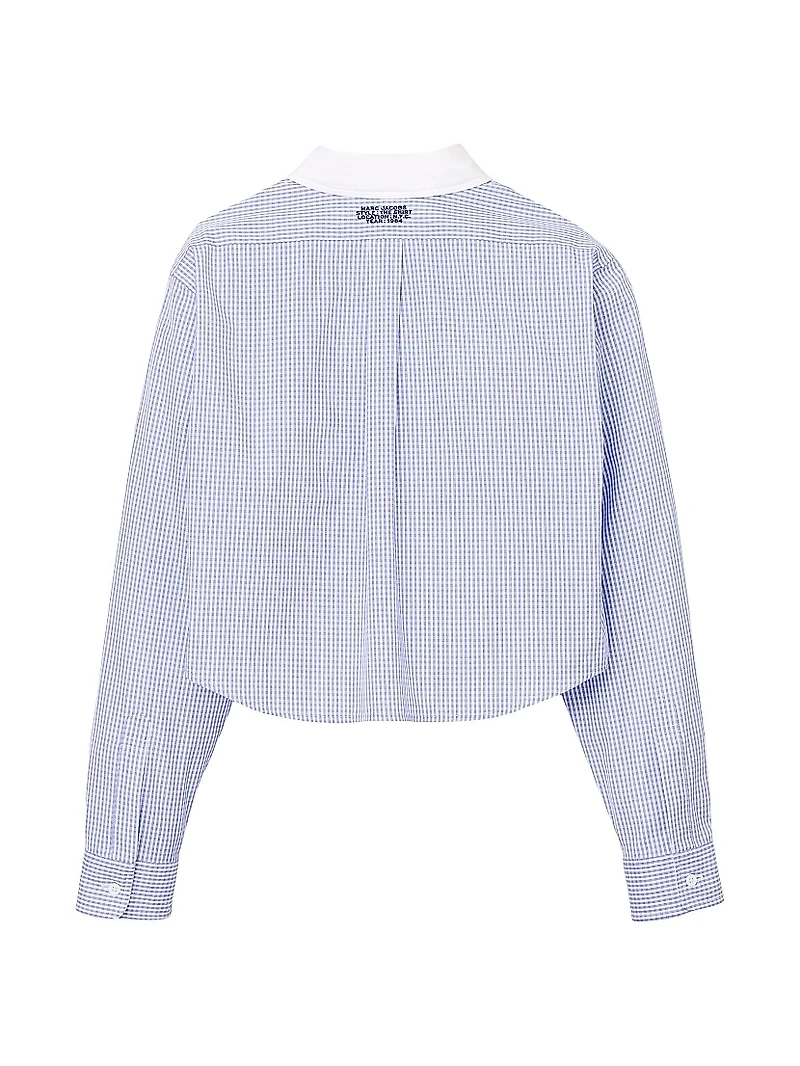 The Cropped Plaid Cotton Shirt