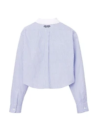 The Cropped Plaid Cotton Shirt