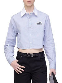 The Cropped Plaid Cotton Shirt