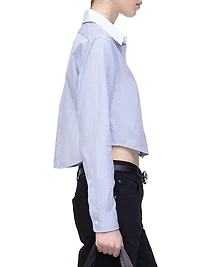 The Cropped Plaid Cotton Shirt