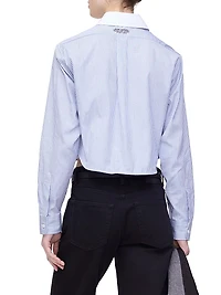 The Cropped Plaid Cotton Shirt