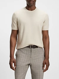 Knit Sweater with Mixed Structures