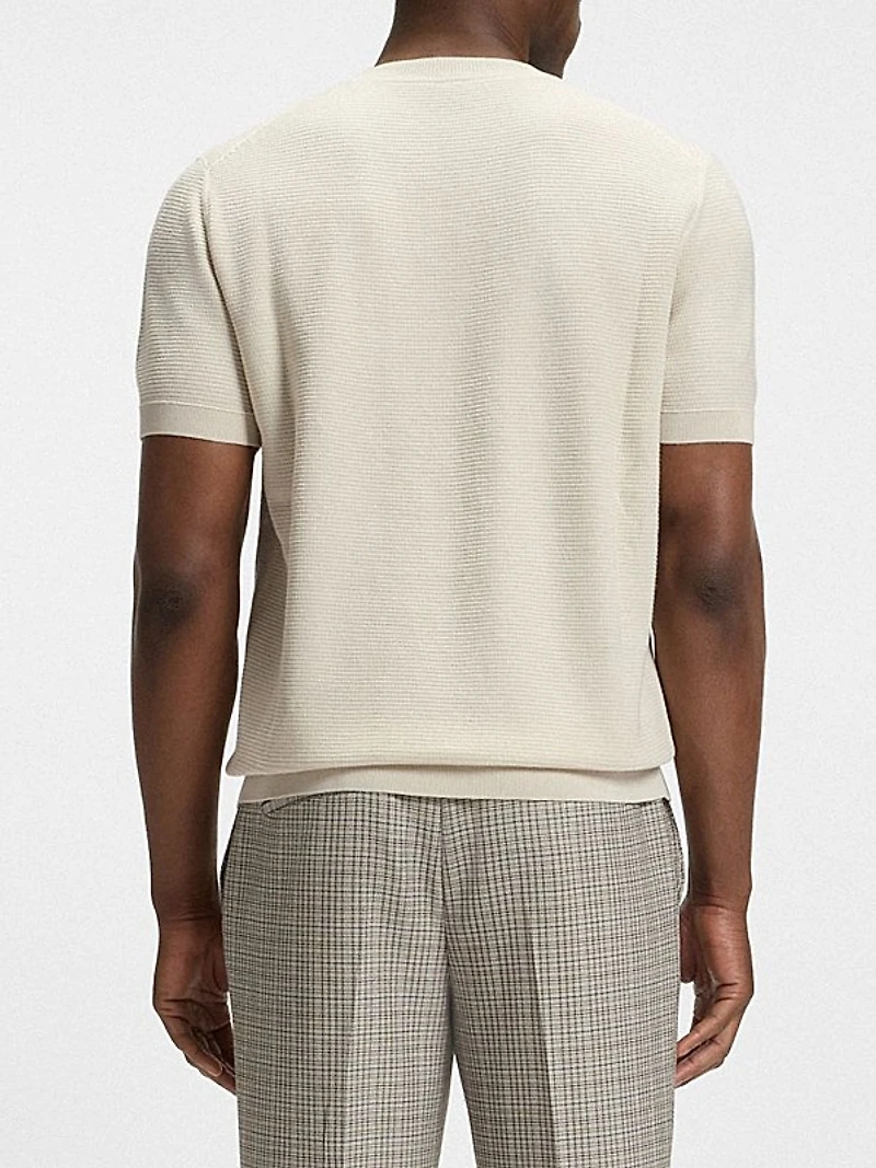Knit Sweater with Mixed Structures