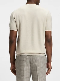 Knit Sweater with Mixed Structures