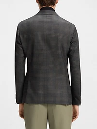 Slim-Fit Blazer Checked Wool