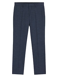 Slim-Fit Trousers Patterned Stretch Fabric