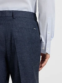 Slim-Fit Trousers Patterned Stretch Fabric
