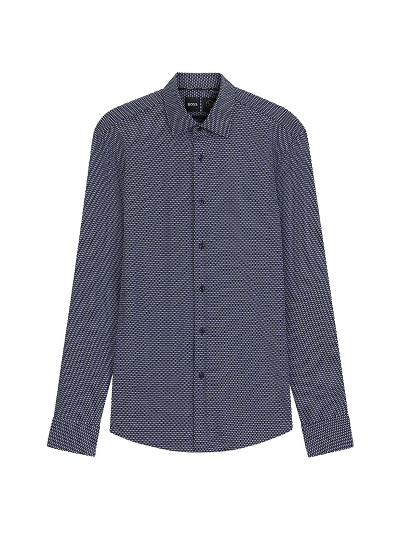 Slim-Fit Shirt Italian-Made Performance-Stretch Fabric