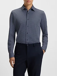 Slim-Fit Shirt Italian-Made Performance-Stretch Fabric