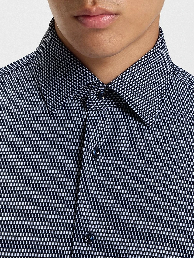 Slim-Fit Shirt Italian-Made Performance-Stretch Fabric