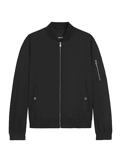 Water-Repellent Jacket with Double B Monogram Trim
