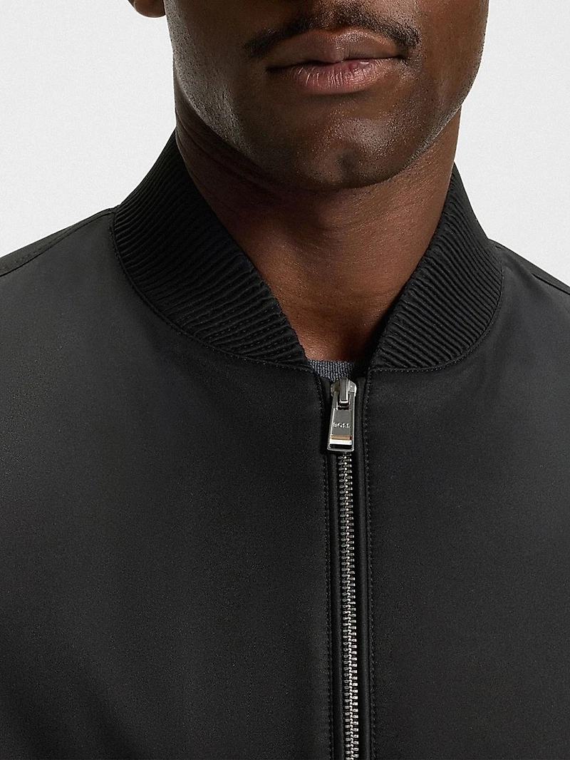 Water-Repellent Jacket with Double B Monogram Trim