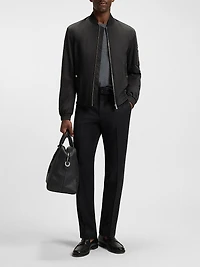 Water-Repellent Jacket with Double B Monogram Trim