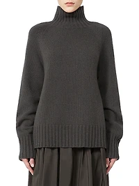 Wool and Cashmere Yarn Polo Neck Sweater