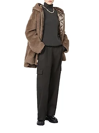 Wool and Cashmere Yarn Polo Neck Sweater