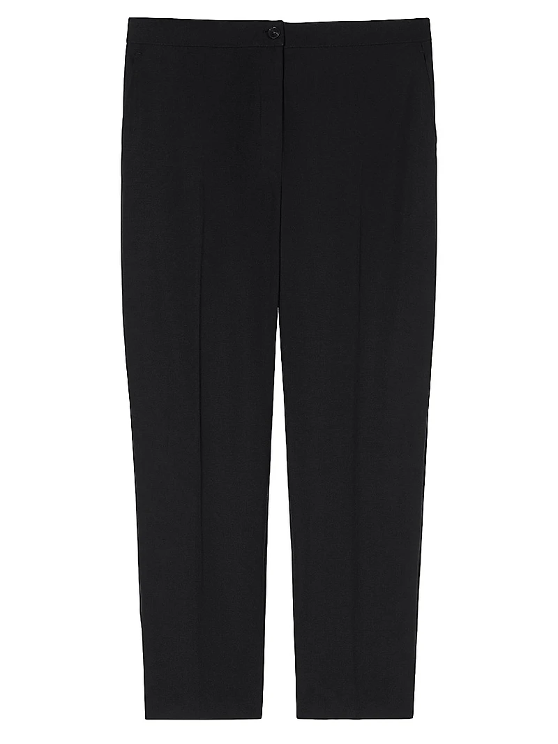 Straight Fit Pure Woollen Cloth Trousers