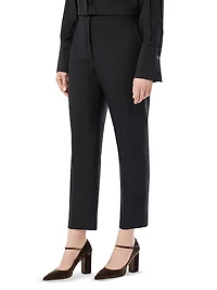 Straight Fit Pure Woollen Cloth Trousers