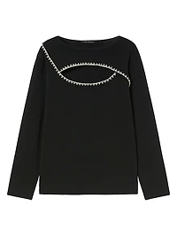 Viscose Jumper with Embroidery