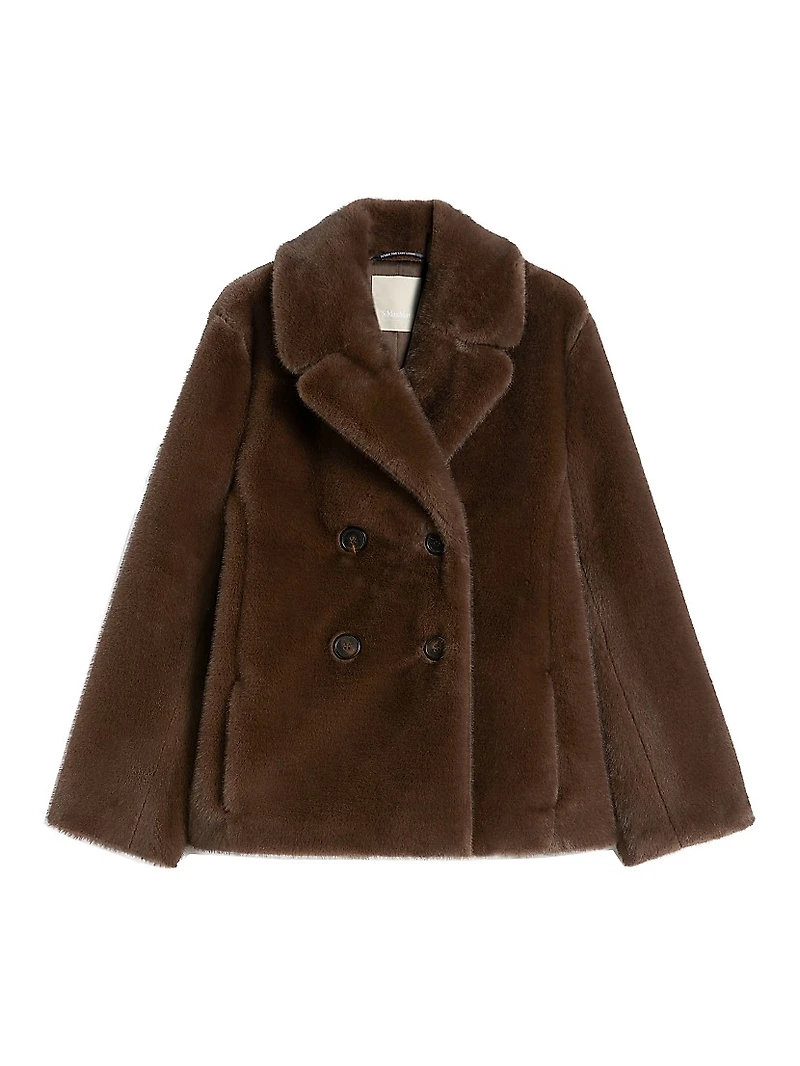 Double Breasted Jacket with a Fluffy Texture