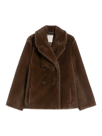 Double Breasted Jacket with a Fluffy Texture