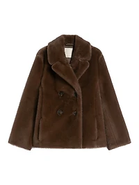Double Breasted Jacket with a Fluffy Texture