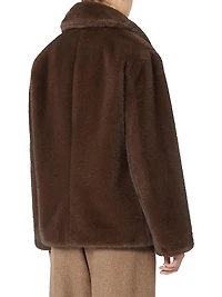 Double Breasted Jacket with a Fluffy Texture