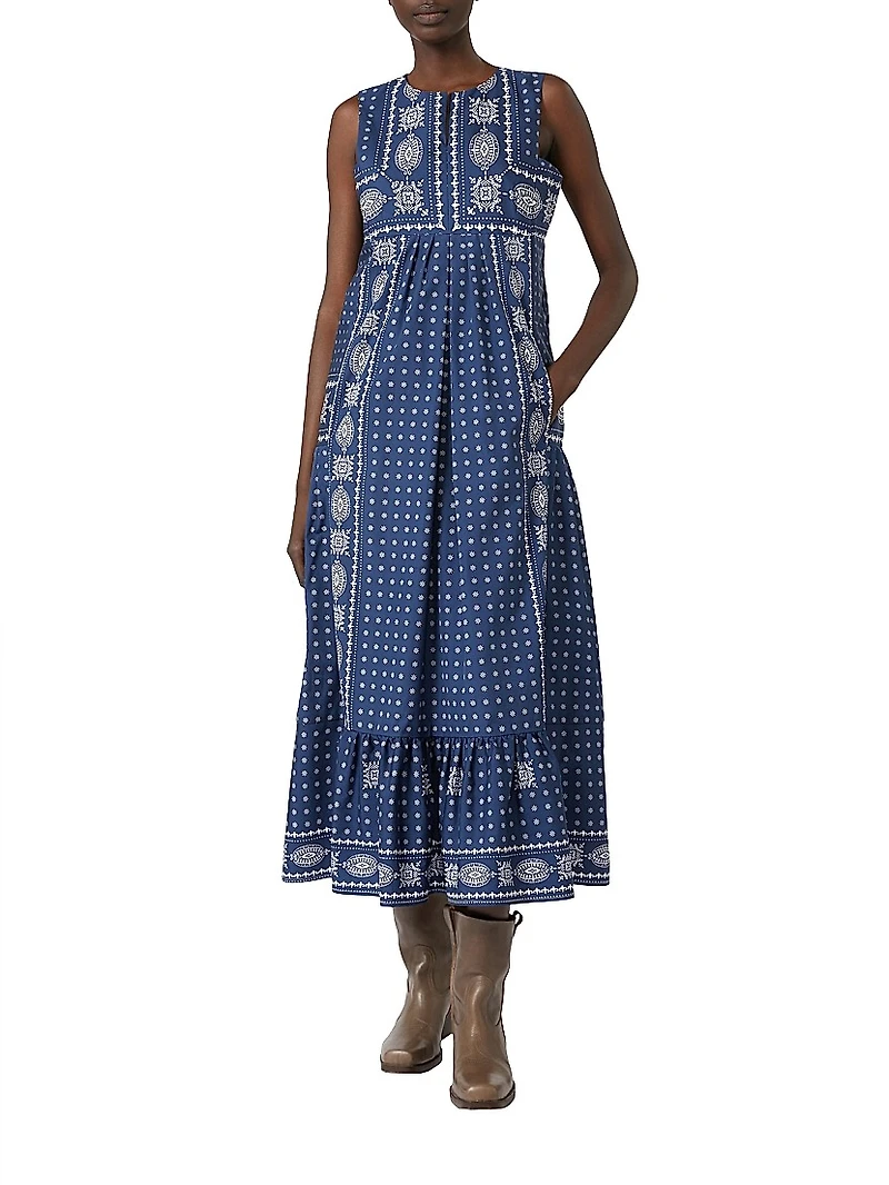 Printed Poplin Dress