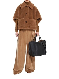 Teddy Fabric Short Cape