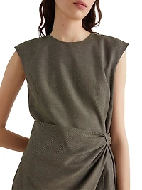 Twill Sheath Dress