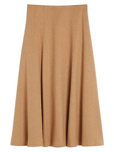 Camel Flared Skirt