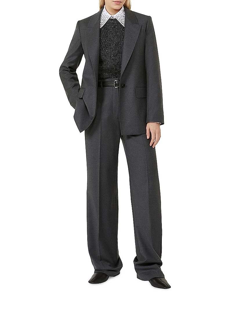 Regular Fit Flannel Blazer