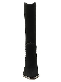 Victoria Saddle 60MM Suede Knee-High Boots