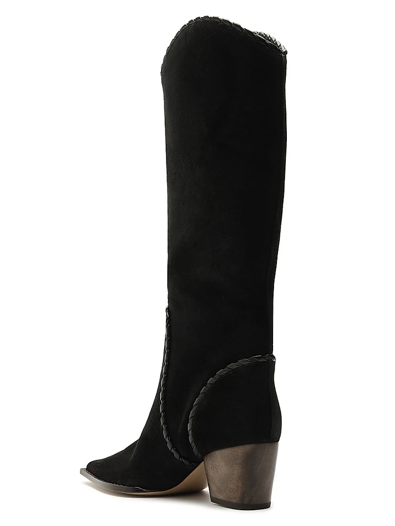 Victoria Saddle 60MM Suede Knee-High Boots
