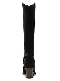 Victoria Saddle 60MM Suede Knee-High Boots