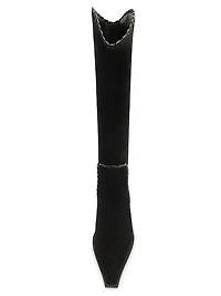 Victoria Saddle 60MM Suede Knee-High Boots