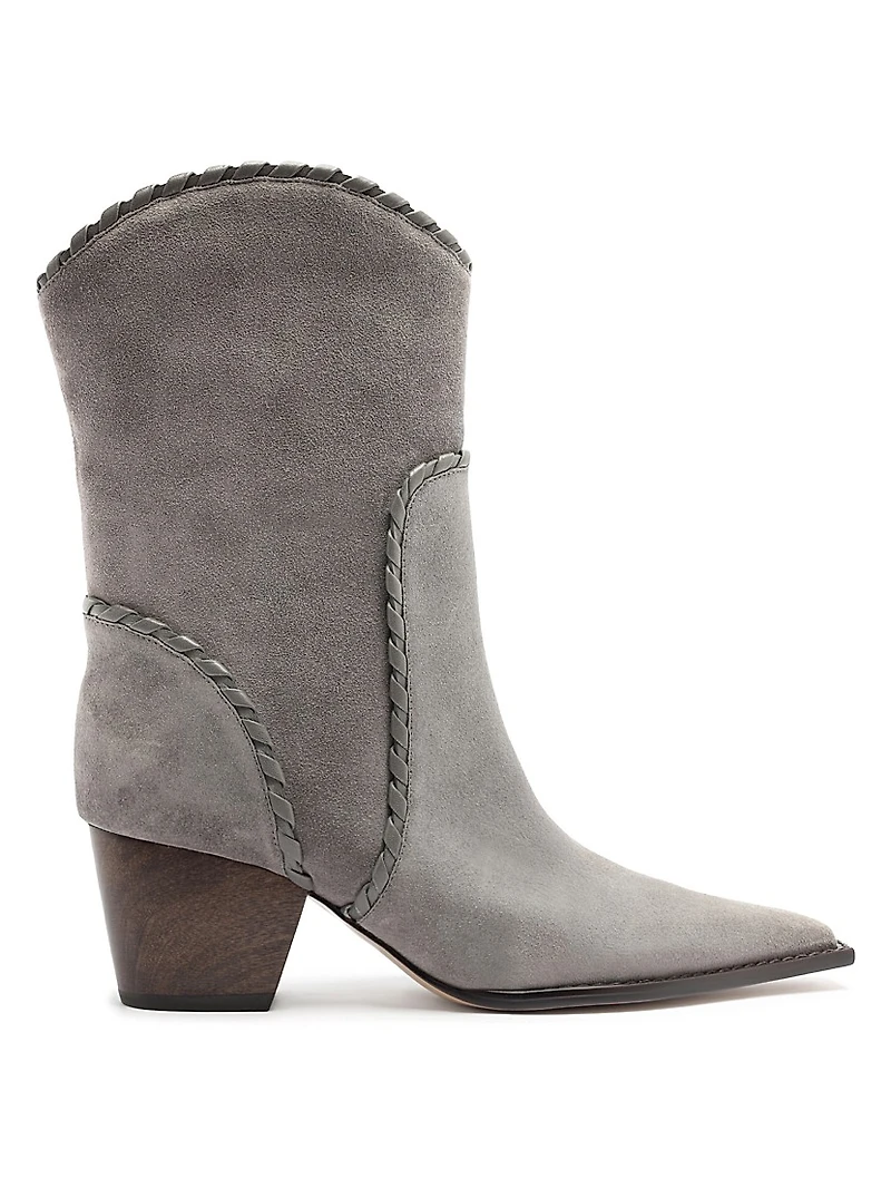Victoria Saddle 60MM Suede Booties