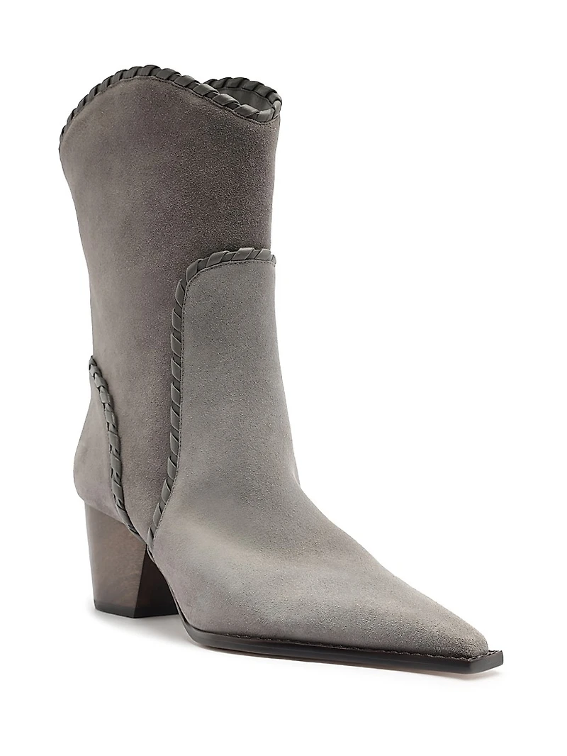 Victoria Saddle 60MM Suede Booties