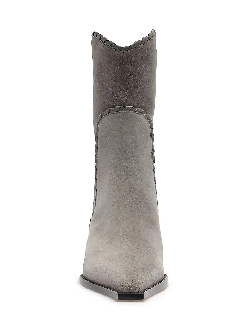Victoria Saddle 60MM Suede Booties