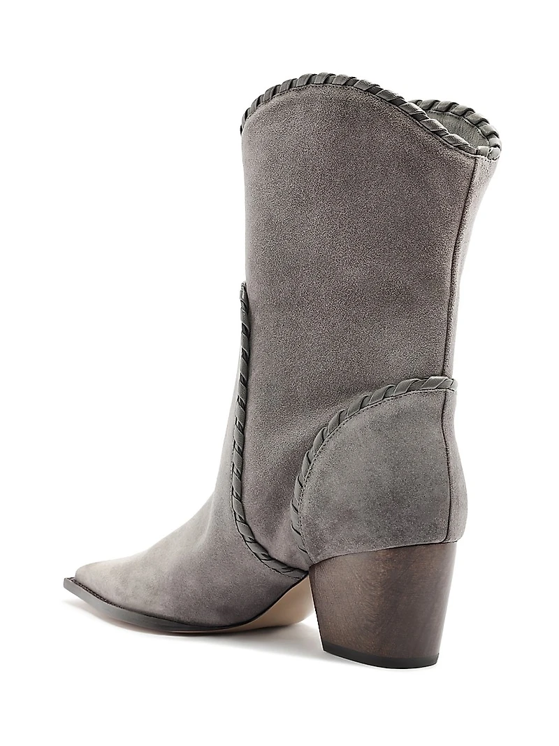 Victoria Saddle 60MM Suede Booties