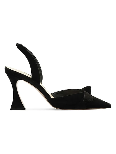Clarita Bell 85MM Suede Slingback Pumps
